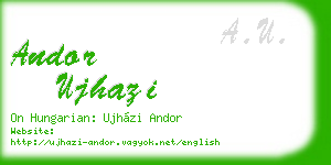 andor ujhazi business card