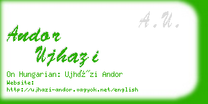 andor ujhazi business card